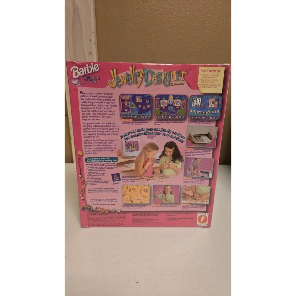 Vintage Retro Toys Barbie Jewelry Designer CD-ROM Set 1998 Sealed New Deadstock